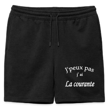 J’peux pas j’ai La courante - Short de survêtement homme premium - noir - Devant - AI Model Male 178 light (178cm)