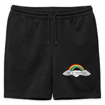 Soyez un arc-en-ciel dans le nuage de quelqu’un d’autre! - Short de survêtement homme premium - noir - Devant - AI Model Male 178 light (178cm)
