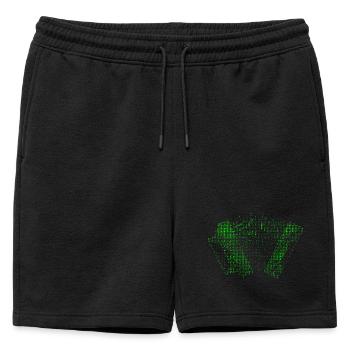 Effet de faute de frappe Harmonica SciFi | ZiachON ! - Short de survêtement homme premium - noir - Devant - AI Model Male 178 light (178cm)