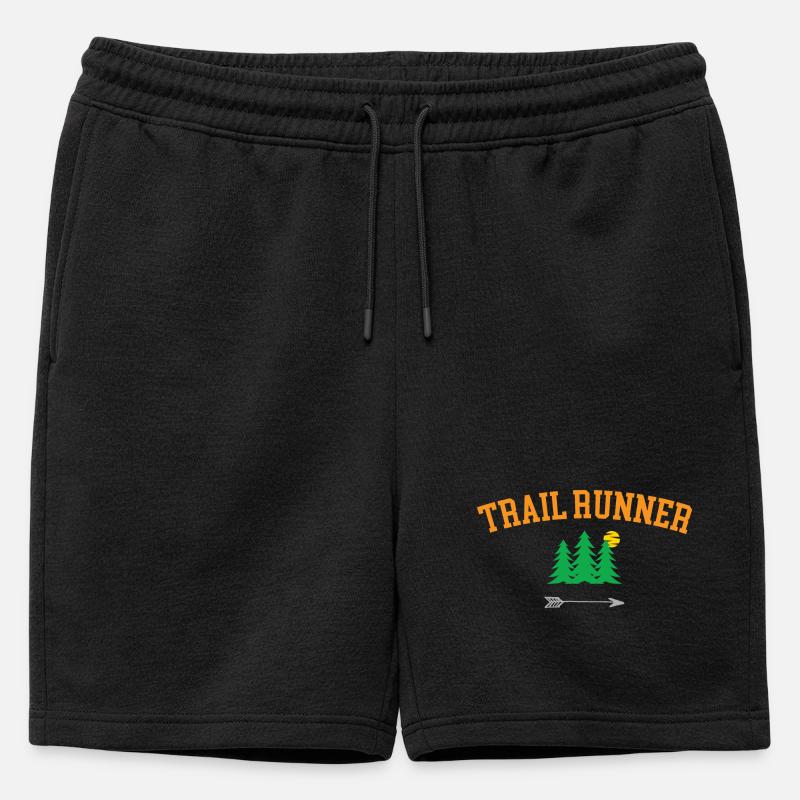Trailrunner - Männer Premium Organic Sweatshorts - Schwarz