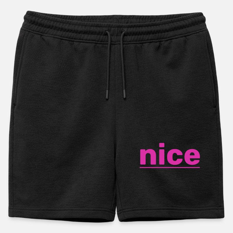 nice - Männer Premium Organic Sweatshorts - Schwarz