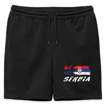Nous sommes la Serbie - Short de survêtement homme premium - noir - Devant - AI Model Male 178 light (178cm)