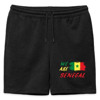 Nous sommes le Sénégal - Short de survêtement homme premium - noir - Devant - AI Model Male 178 light (178cm)
