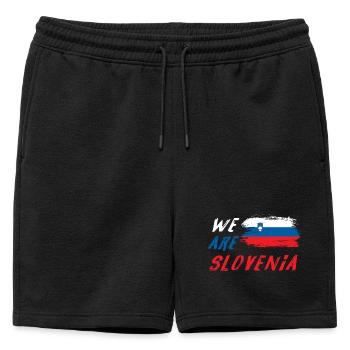 Nous sommes la Slovénie - Short de survêtement homme premium - noir - Devant - AI Model Male 178 light (178cm)