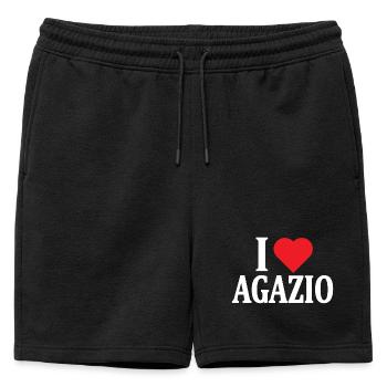 t-shirt Agazio t-shirt gift idea t-shirt - Mens' Premium Organic Sweatshorts - black - Front - AI Model Male 178 light (178cm)