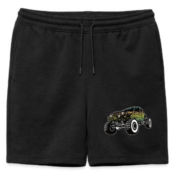 Dégradé de crâne de Monster Truck - Short de survêtement homme premium - noir - Devant - AI Model Male 178 light (178cm)