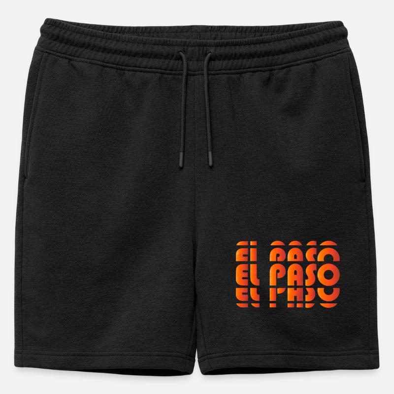 El Paso Gradient Raster - Männer Premium Organic Sweatshorts - Schwarz