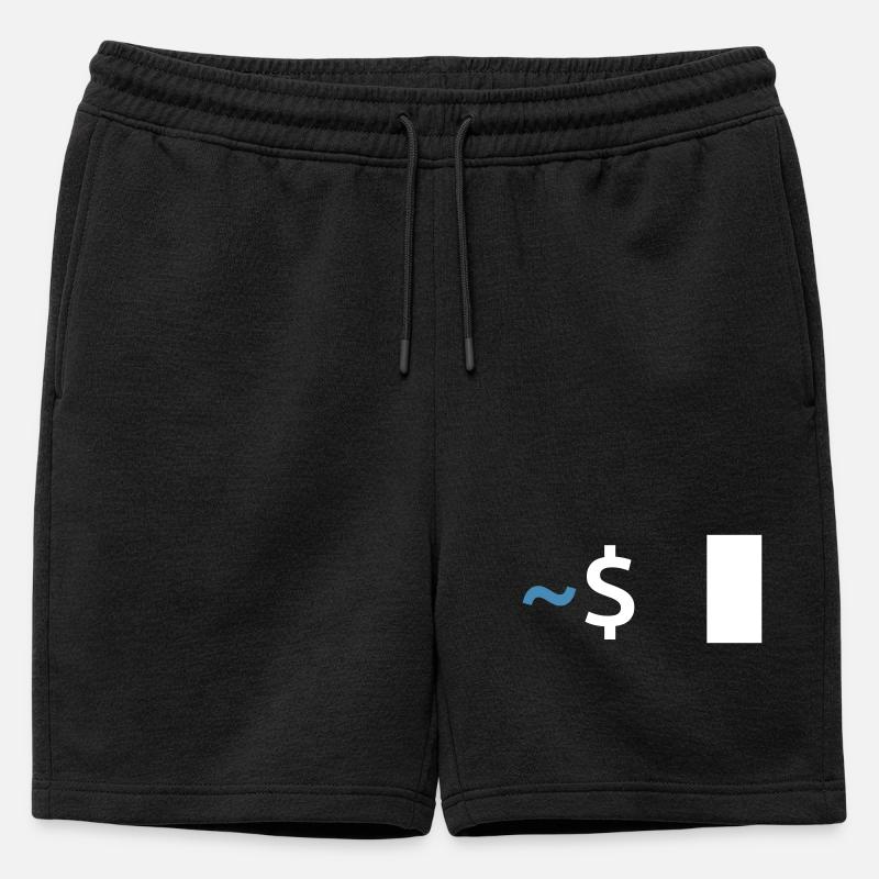 Commande Linux Shell - Short de survêtement homme premium - noir