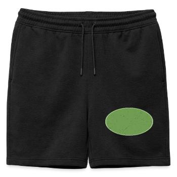 Fond ovale vert sale - Short de survêtement homme premium - noir - Devant - AI Model Male 178 light (178cm)