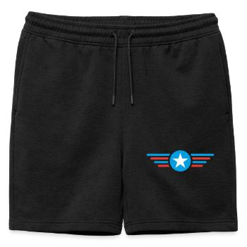 I'm a star with wings - Mens' Premium Organic Sweatshorts - black - Front - AI Model Male 178 light (178cm)