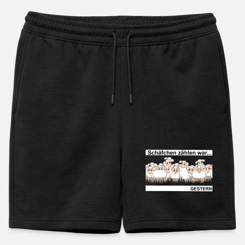 Schäfchen zählen - Männer Premium Organic Sweatshorts - Schwarz