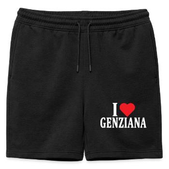 t-shirt J’adore l’idée cadeau Gentianian - Short de survêtement homme premium - noir - Devant - AI Model Male 178 light (178cm)