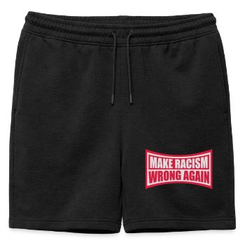 Rendre le racisme répréhensible - Short de survêtement homme premium - noir - Devant - AI Model Male 178 light (178cm)