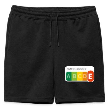Nutri score E - Short de survêtement homme premium - noir - Devant - AI Model Male 178 light (178cm)
