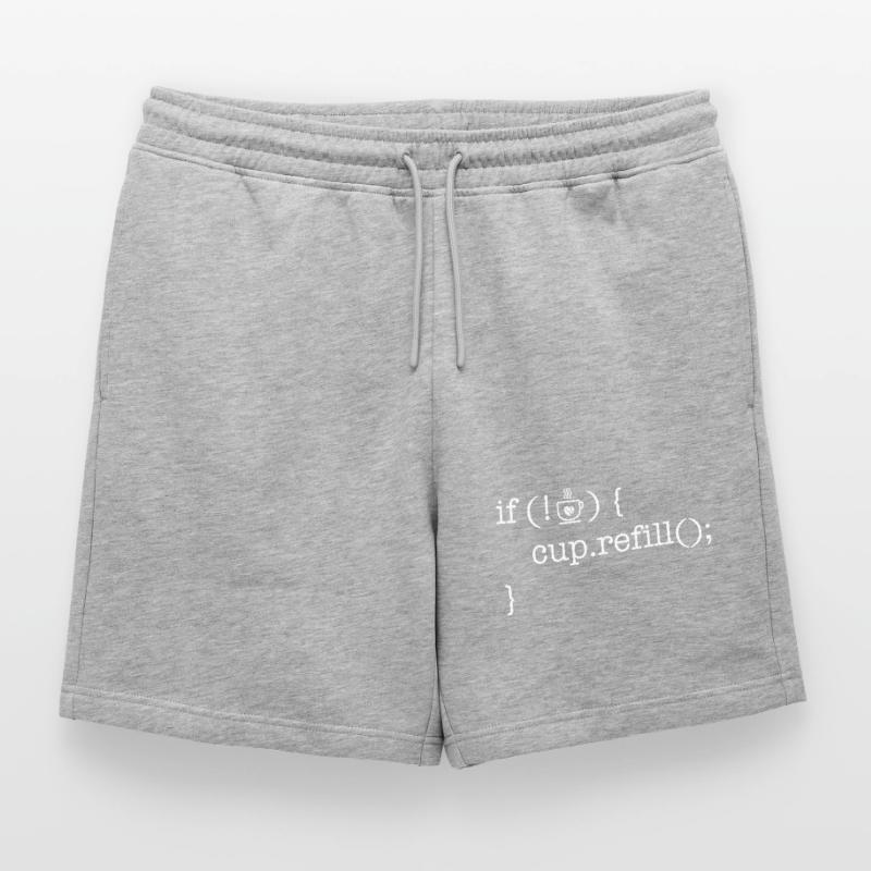 Coffee code lover software developer programmer Mens' Premium Organic Sweatshorts