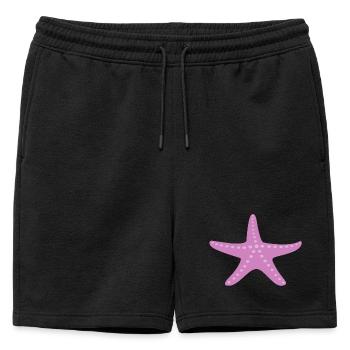 Étoile de mer rose animal de mer maritime enfants décoration - Short de survêtement homme premium - noir - Devant - AI Model Male 178 light (178cm)