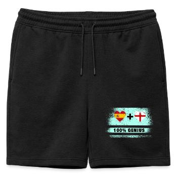 L’Espagne et l’Angleterre drasent 100% génie - Short de survêtement homme premium - noir - Devant - AI Model Male 178 light (178cm)
