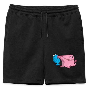 Monstre aspirateur d'énergie - Short de survêtement homme premium - noir - Devant - AI Model Male 178 light (178cm)