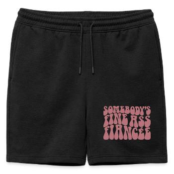 Somebody's Fine Ass Fiancée Bride To Be Engagement - Mens' Premium Organic Sweatshorts - black - Front - AI Model Male 178 light (178cm)