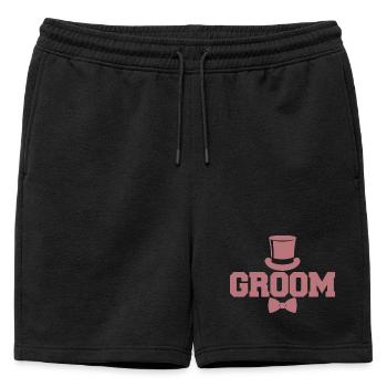 Groom Cool Matching Couple Wedding Party Mariage - Short de survêtement homme premium - noir - Devant - AI Model Male 178 light (178cm)