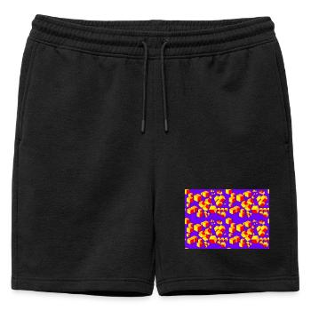 Déco motif cube coloré - Short de survêtement homme premium - noir - Devant - AI Model Male 178 light (178cm)