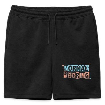 Normal is Boring - Pièces de puzzle de sensibilisation à l’autisme - Short de survêtement homme premium - noir - Devant - AI Model Male 178 light (178cm)
