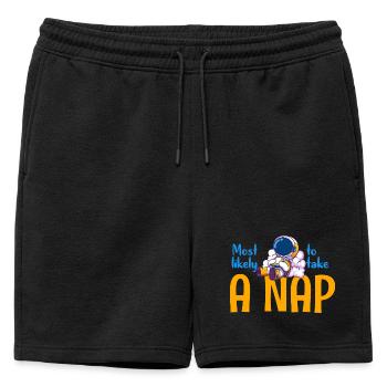 Les plus susceptibles de faire une sieste - Short de survêtement homme premium - noir - Devant - AI Model Male 178 light (178cm)