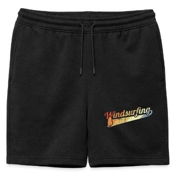 Planche à voile vintage - Short de survêtement homme premium - noir - Devant - AI Model Male 178 light (178cm)