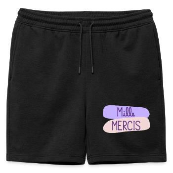 MAÎTRESSE. MERCI. MERCI MAÎTRESSE - Short de survêtement homme premium - noir - Devant - AI Model Male 178 light (178cm)