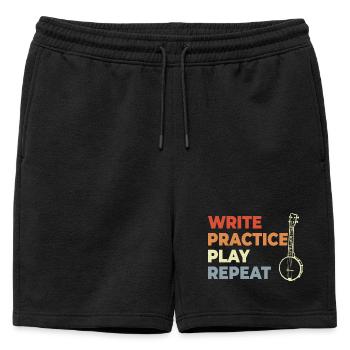 Banjo Motivation - Short de survêtement homme premium - noir - Devant - AI Model Male 178 light (178cm)