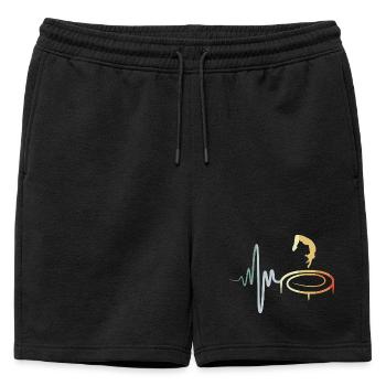 Vintage Trampoline Jumping Kid - Short de survêtement homme premium - noir - Devant - AI Model Male 178 light (178cm)