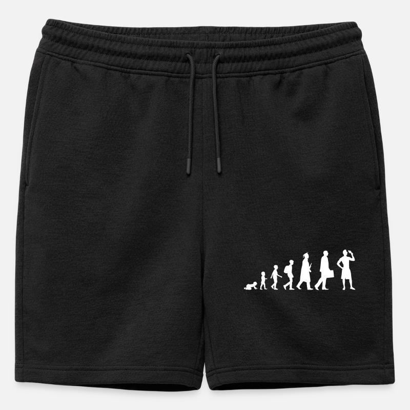 Eiscreme Evolution - Männer Premium Organic Sweatshorts - Schwarz
