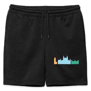 Majorque - Short de survêtement homme premium - noir - Devant - AI Model Male 178 light (178cm)