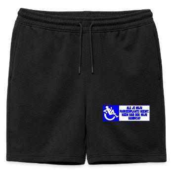 Ma place de parking, donc aussi mon handicap ! - Short de survêtement homme premium - noir - Devant - AI Model Male 178 light (178cm)