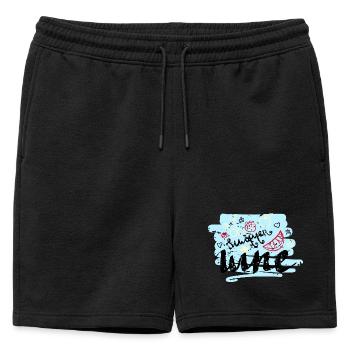 Griffonner des fruits d’été - Short de survêtement homme premium - noir - Devant - AI Model Male 178 light (178cm)