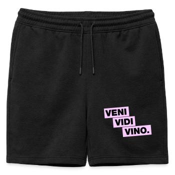 Veni Vidi Vino - Short de survêtement homme premium - noir - Devant - AI Model Male 178 light (178cm)