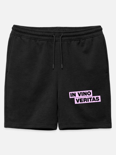 In Vino Veritas - Männer Premium Organic Sweatshorts - Schwarz