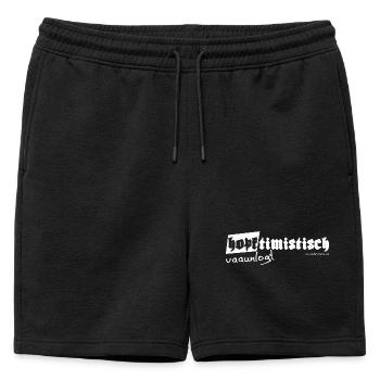 hopftimistisch vaaunlogt-hopftimistisch veranlagt - Männer Premium Organic Sweatshorts - Schwarz - Vorne - AI Model Male 178 light (178cm)