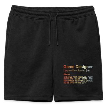 Définition du concepteur de jeu - Short de survêtement homme premium - noir - Devant - AI Model Male 178 light (178cm)