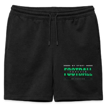 Football my sport my passion green - Mens' Premium Organic Sweatshorts - black - Front - AI Model Male 178 light (178cm)