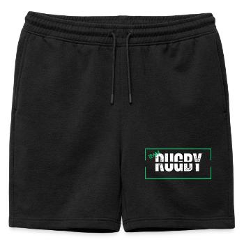 Team rugby green - Mens' Premium Organic Sweatshorts - black - Front - AI Model Male 178 light (178cm)