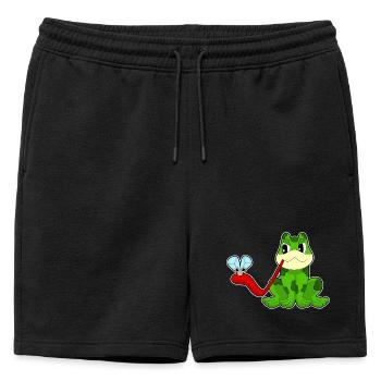 Mouche grenouille - Short de survêtement homme premium - noir - Devant - AI Model Male 178 light (178cm)