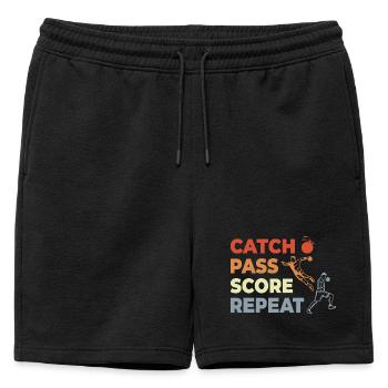 Handball Techniques - Short de survêtement homme premium - noir - Devant - AI Model Male 178 light (178cm)
