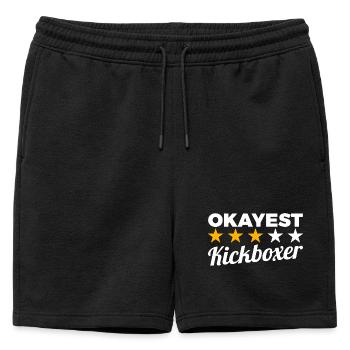 Kickboxeur moyen - Short de survêtement homme premium - noir - Devant - AI Model Male 178 light (178cm)