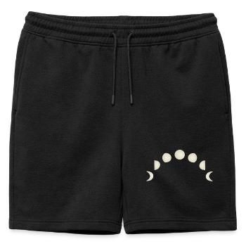 Moon phases Astronomy - Mens' Premium Organic Sweatshorts - black - Front - AI Model Male 178 light (178cm)