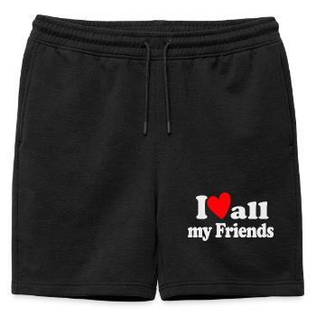 J’aime tous mes amis - Short de survêtement homme premium - noir - Devant - AI Model Male 178 light (178cm)