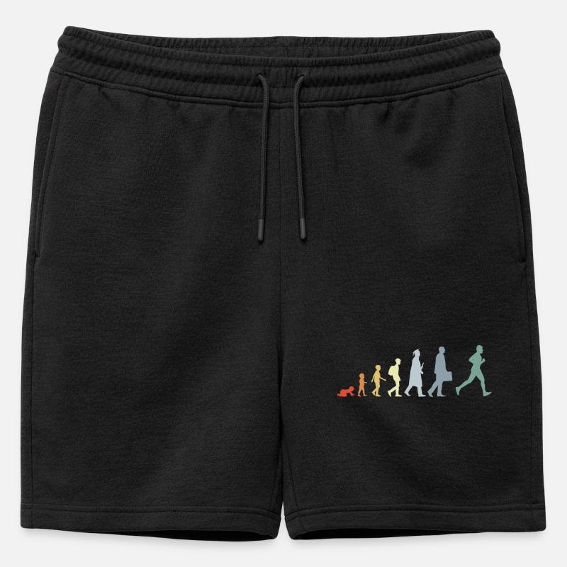 Läufer Evolution - Männer Premium Organic Sweatshorts - Schwarz