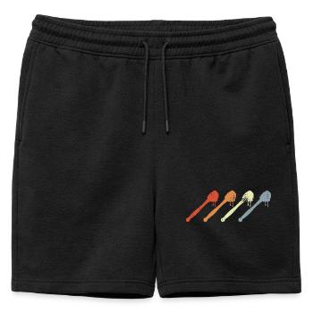 Cuillère au miel vintage - Short de survêtement homme premium - noir - Devant - AI Model Male 178 light (178cm)