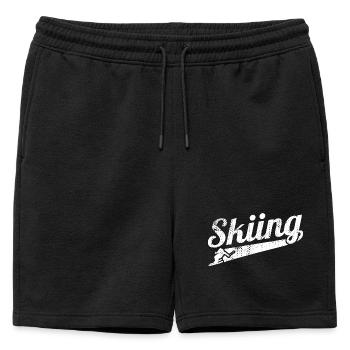 Skieur de compétition - Short de survêtement homme premium - noir - Devant - AI Model Male 178 light (178cm)