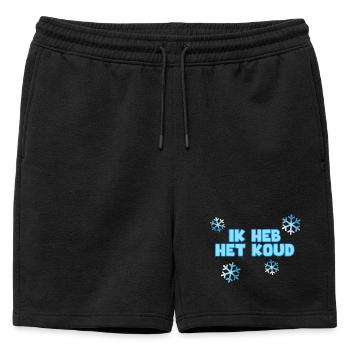 J’ai froid. Pour le froid. Humour* - Short de survêtement homme premium - noir - Devant - AI Model Male 178 light (178cm)